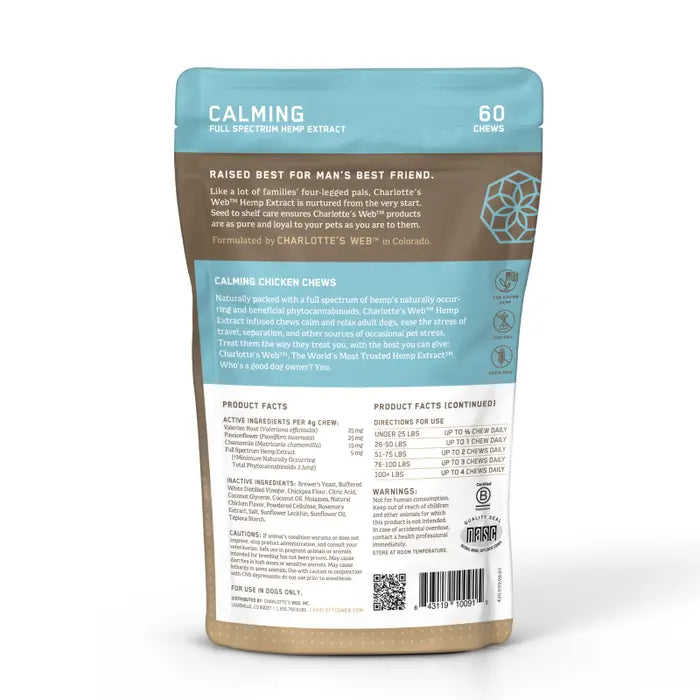 Charlotte's Web - Pet Treats - 60 count - Calming