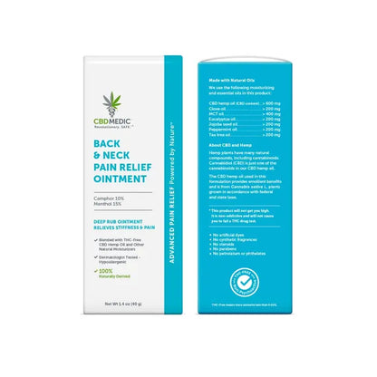 CW - CBD Medic - Back and Neck Pain Relief Ointment